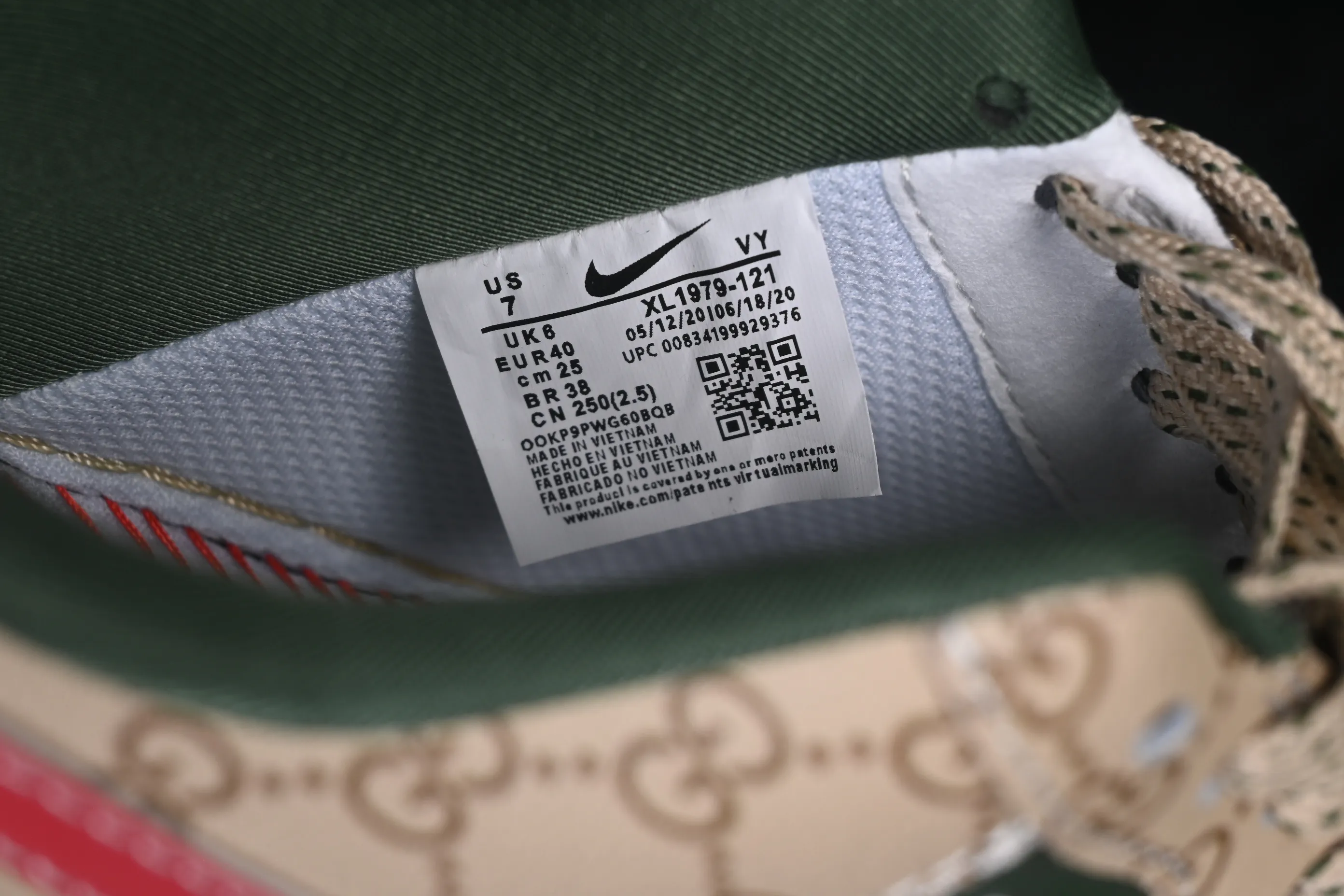 All categories Nk Air Force 1 Air Force series Nk Air Force 1 Low Air Force low-top Nike Air Force 1'07 Low Gucci joint pattern red hook Air Force 1 low-top casual sneakers XL1979-121